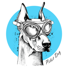 Doberman Pilot Sticker
