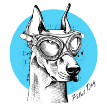 Doberman Pilot Sticker