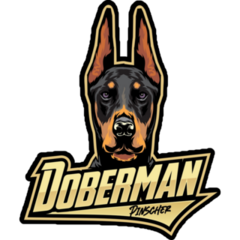 Doberman Pinscher Logo Sticker