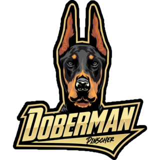 Doberman Pinscher Logo Sticker