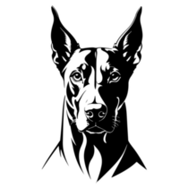 Doberman Pinscher Silhouettes Sticker