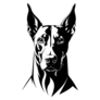 Doberman Pinscher Silhouettes Sticker