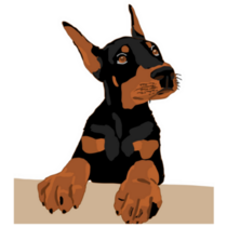 Doberman Pup Sticker