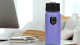 Doberman Shield Sticker on a Water Bottle (New) example