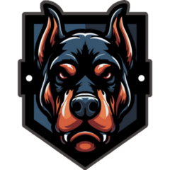 Doberman Shield Sticker