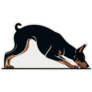 Doberman Sniffing Sticker