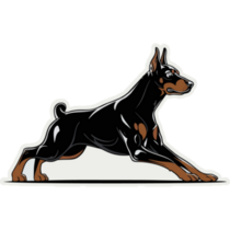 Doberman Stance Sticker