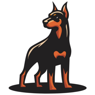 Doberman Standing Tall Sticker