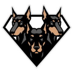 Doberman Superman Sticker