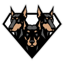 Doberman Superman Sticker