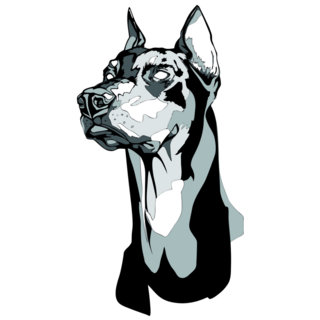 Doberman Tattoo Sticker