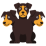 Doberman Three Head Sticker