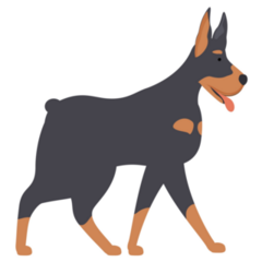 Doberman Walking With Tongue Sticker