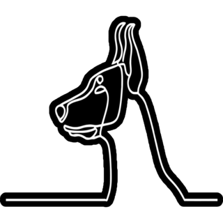 Doberman White Line Sticker