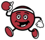 Dodge Ball Mascot Cartoon Sticker
