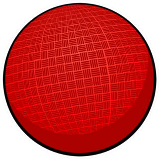 Dodgeball Detailed Illustration Sticker