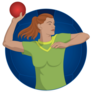Dodgeball, Female Player Sticker