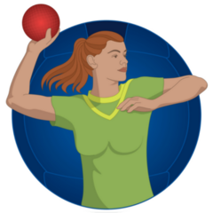 Dodgeball, Female Player Sticker