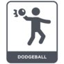 Dodgeball Icon Sign Sticker