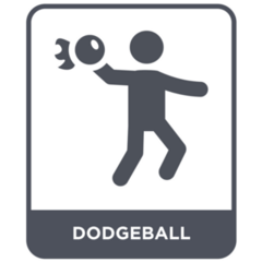 Dodgeball Icon Sign Sticker
