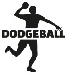 Dodgeball Player With Lettering Sticker
