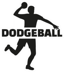 Dodgeball Player With Lettering Sticker