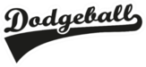 Dodgeball Word Retro Sticker