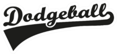 Dodgeball Word Retro Sticker