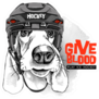 Dog Basset Hound In A Ice Hockey Helmet Sticker