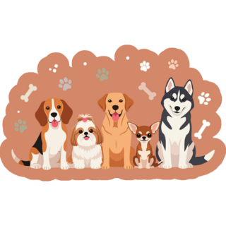 Dog Breeds Paw Sticker