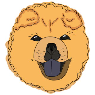 Dog Chow Chow Head Sticker