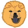 Dog Chow Chow Head Sticker