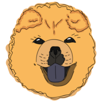 Dog Chow Chow Head Sticker