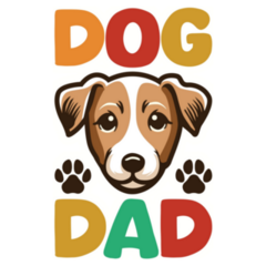 Dog Dad Typography Sticker