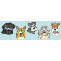 Dog Faces Sticker Sheet