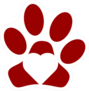 Dog Heart Paw Logo Sticker