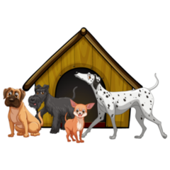 Dog House Dalmatian Sticker 