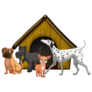 Dog House Dalmatian Sticker 