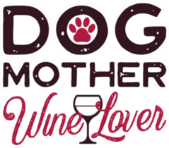 Dog Mother Wine Lover Sticker
