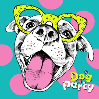 Dog Party Sticker