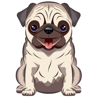 Dog: Pug Sticker