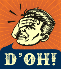 DOH Facepalm Meme Sticker