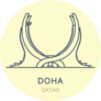 Doha In The Country Of Qatar Linear Sticker