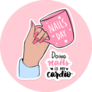 Doing Nails Is My Cardio, Manicure Concept On Pink Sticker
