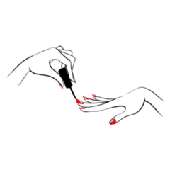 Doing Your Own Nails Red Sticker