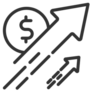 Dollar Rate Increase Symbol Sticker