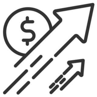Dollar Rate Increase Symbol Sticker