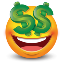 Dollar Sign Eyes Emoji Sticker