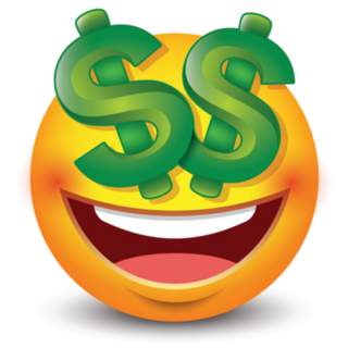 Dollar Sign Eyes Emoji Sticker