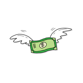 Dollar Wings Sticker
